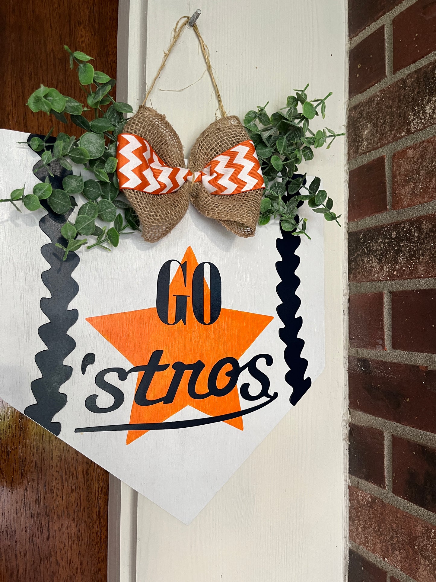 Houston Baseball Door Hanger