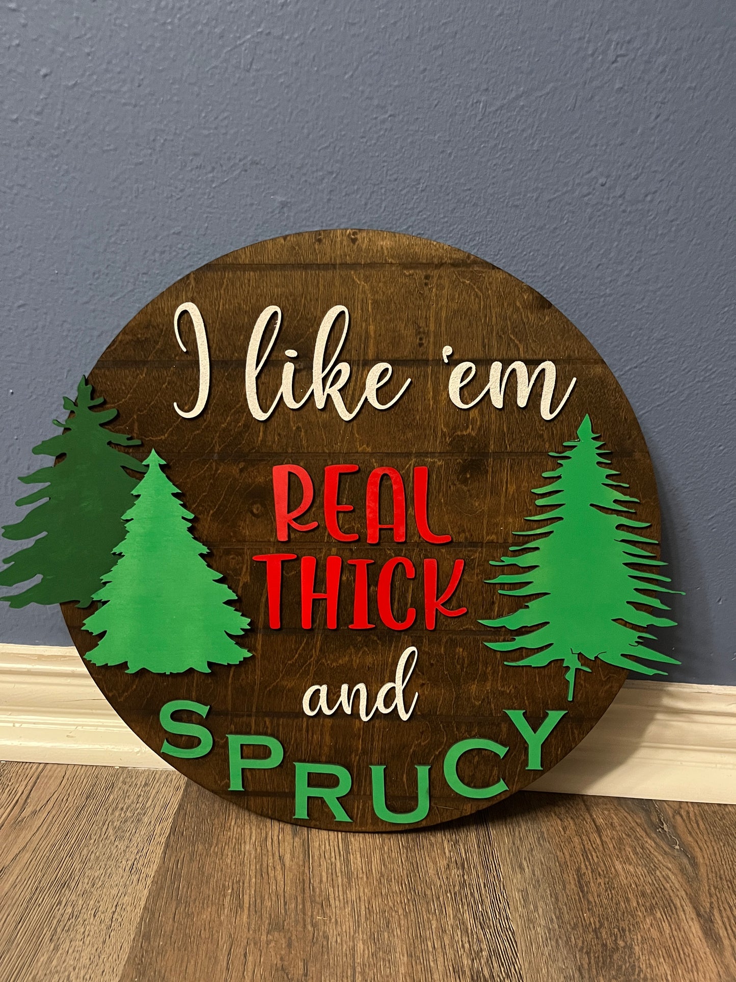Thick and Sprucy Door Hanger
