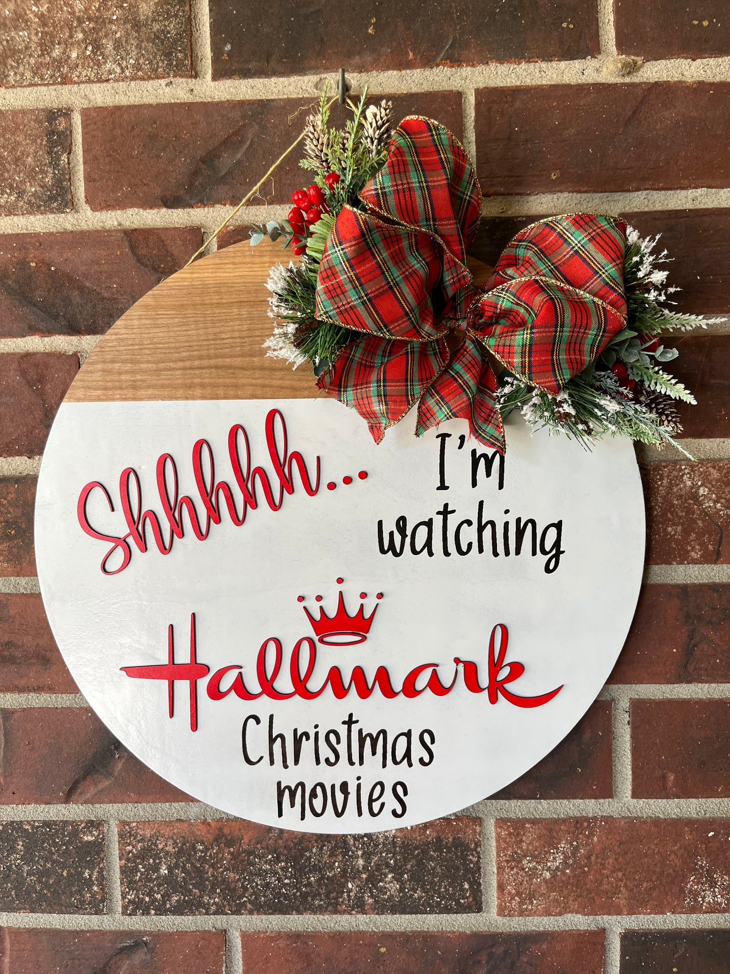 I'm Watching Hallmark Door Hanger