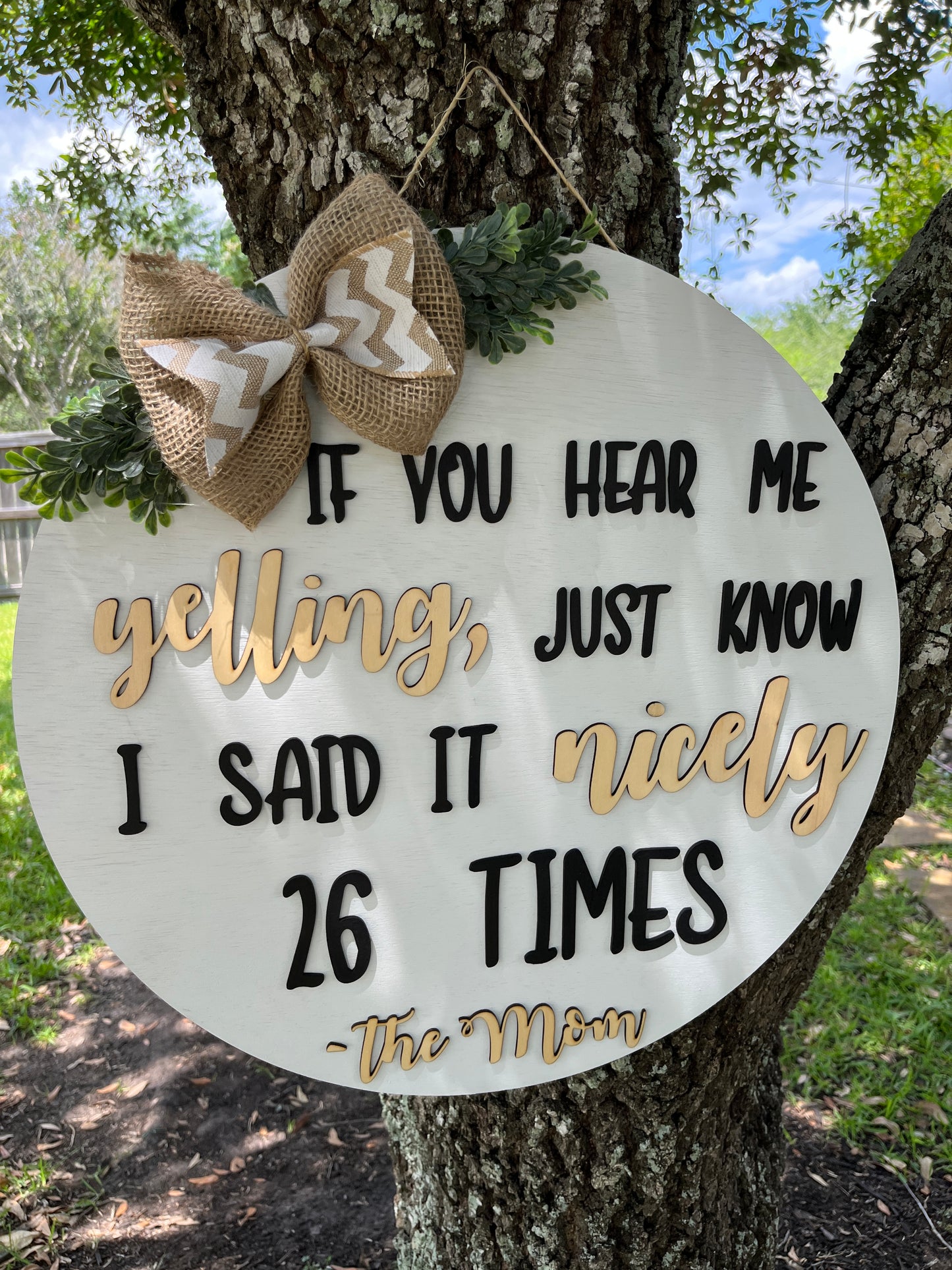 Yelling Mom Door Hanger