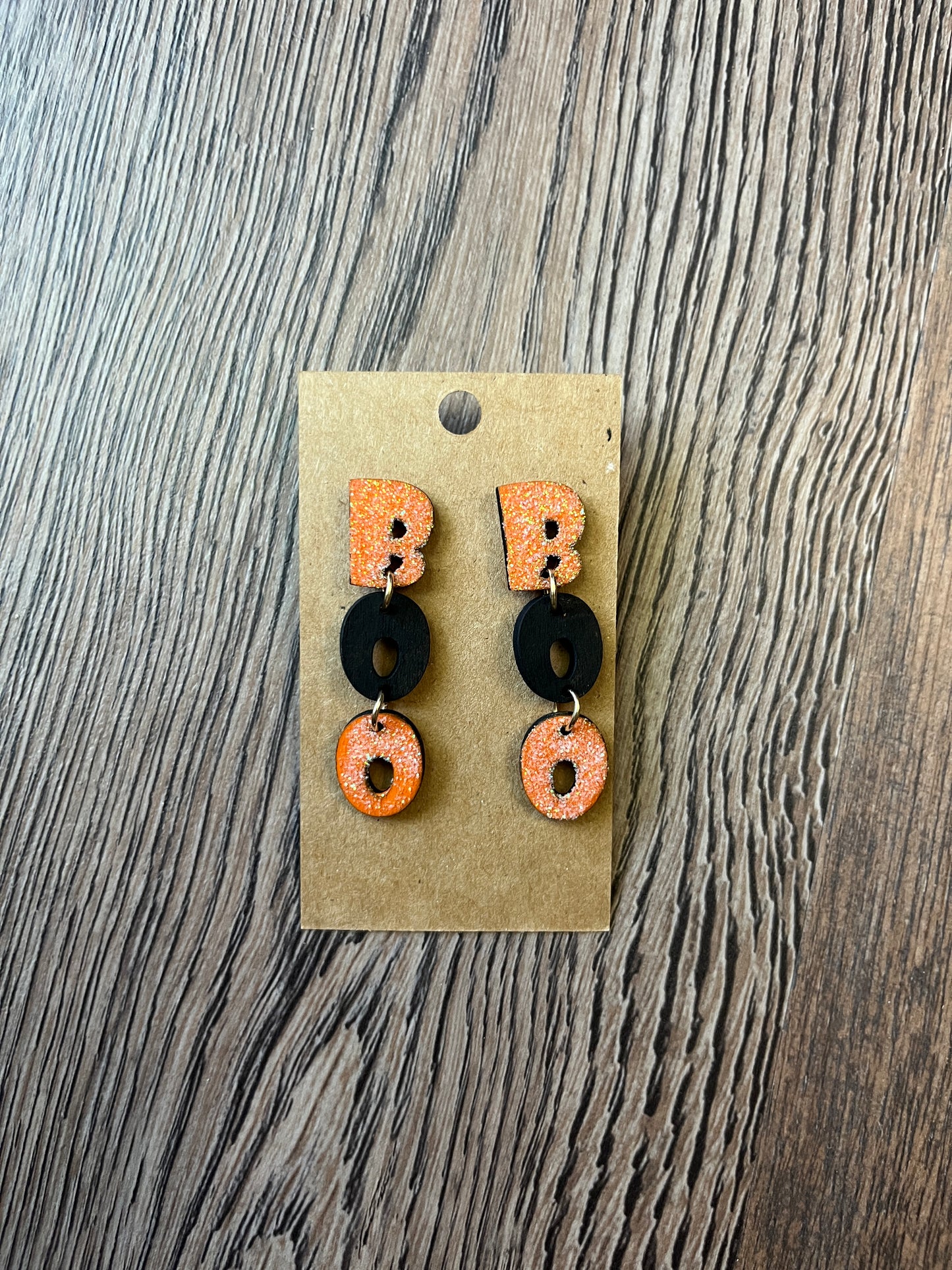 2" Halloween BOO Earrings