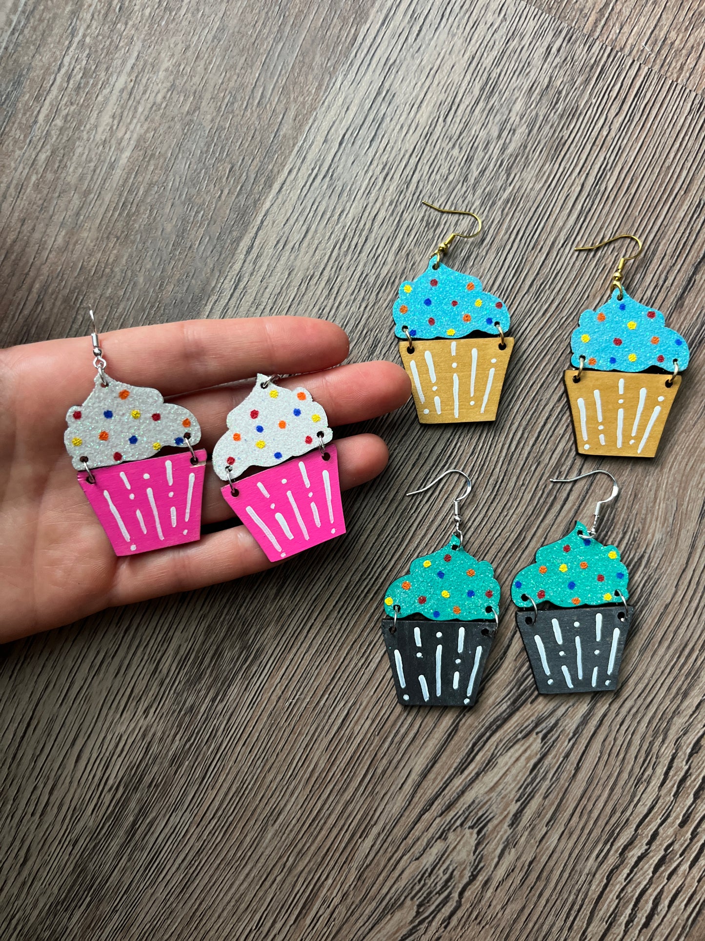2" Birthday Cupcake Earrings