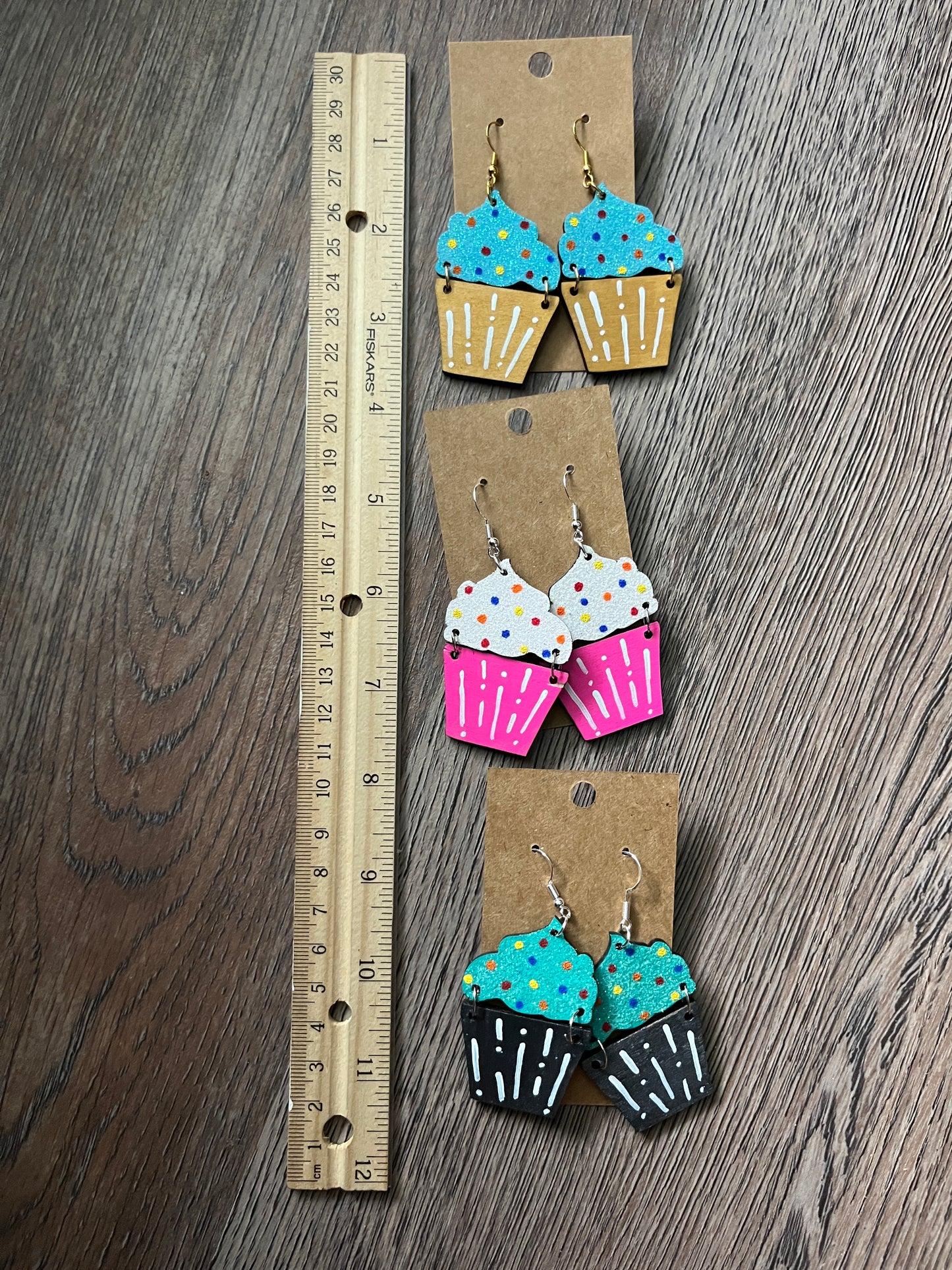 2" Birthday Cupcake Earrings