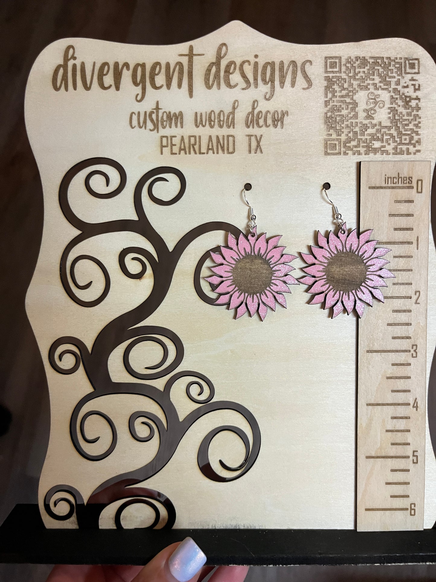 2" sunflower earrings