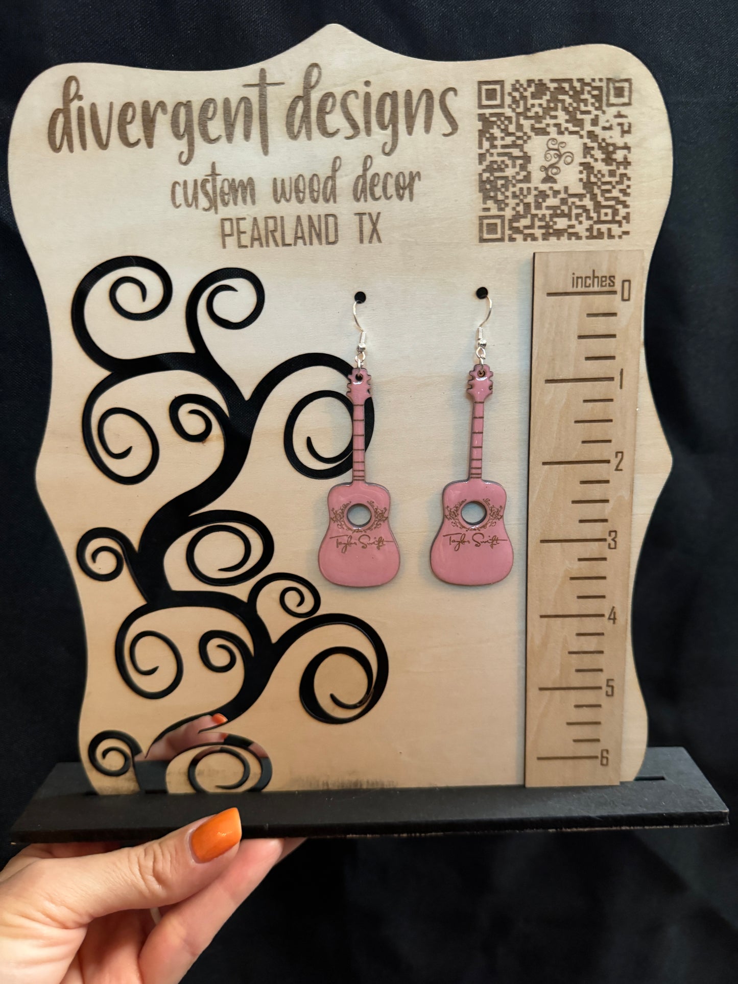 Autographed Guitar Earrings