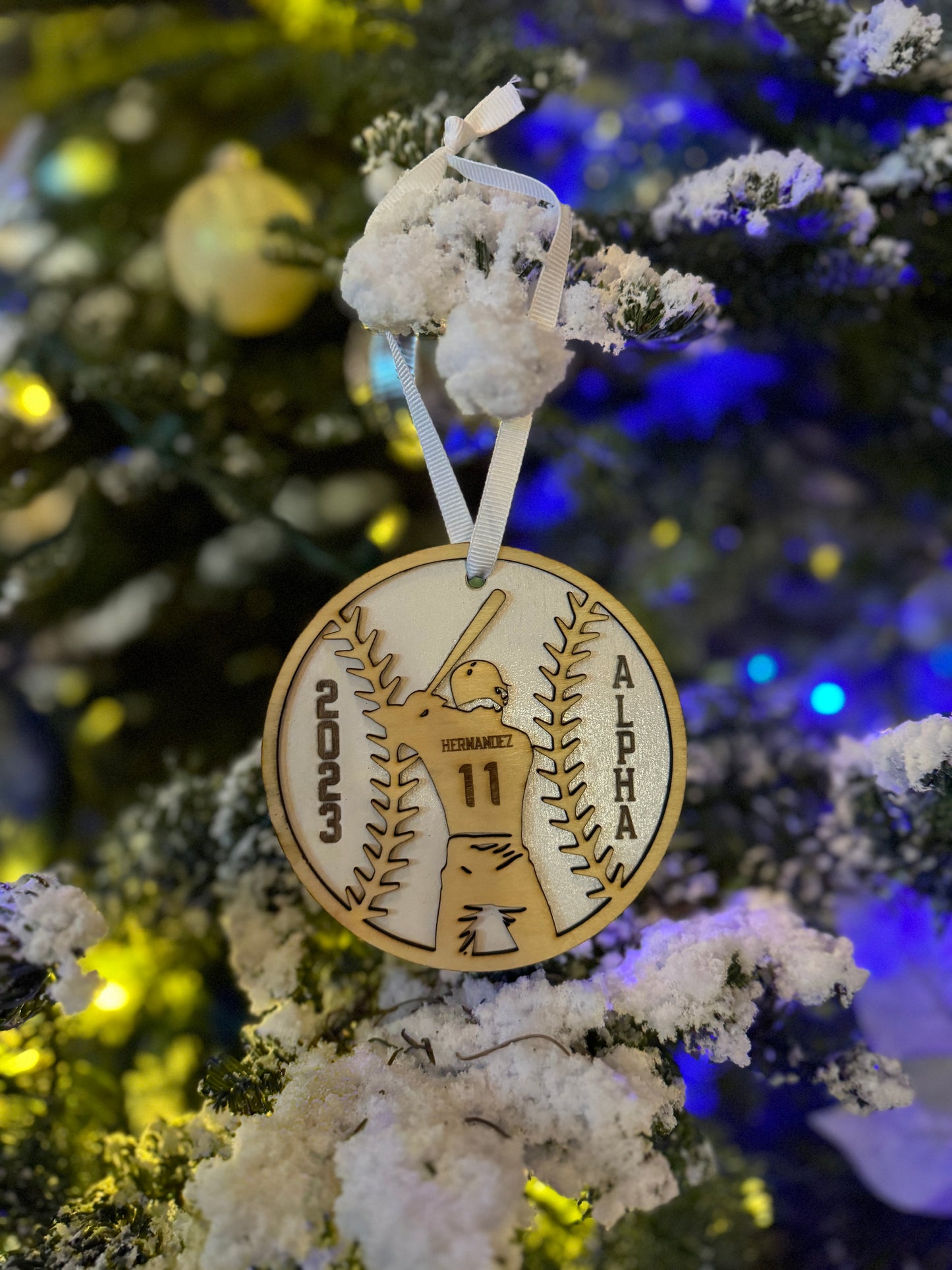 Personalized Baseball Ornament/Magnet