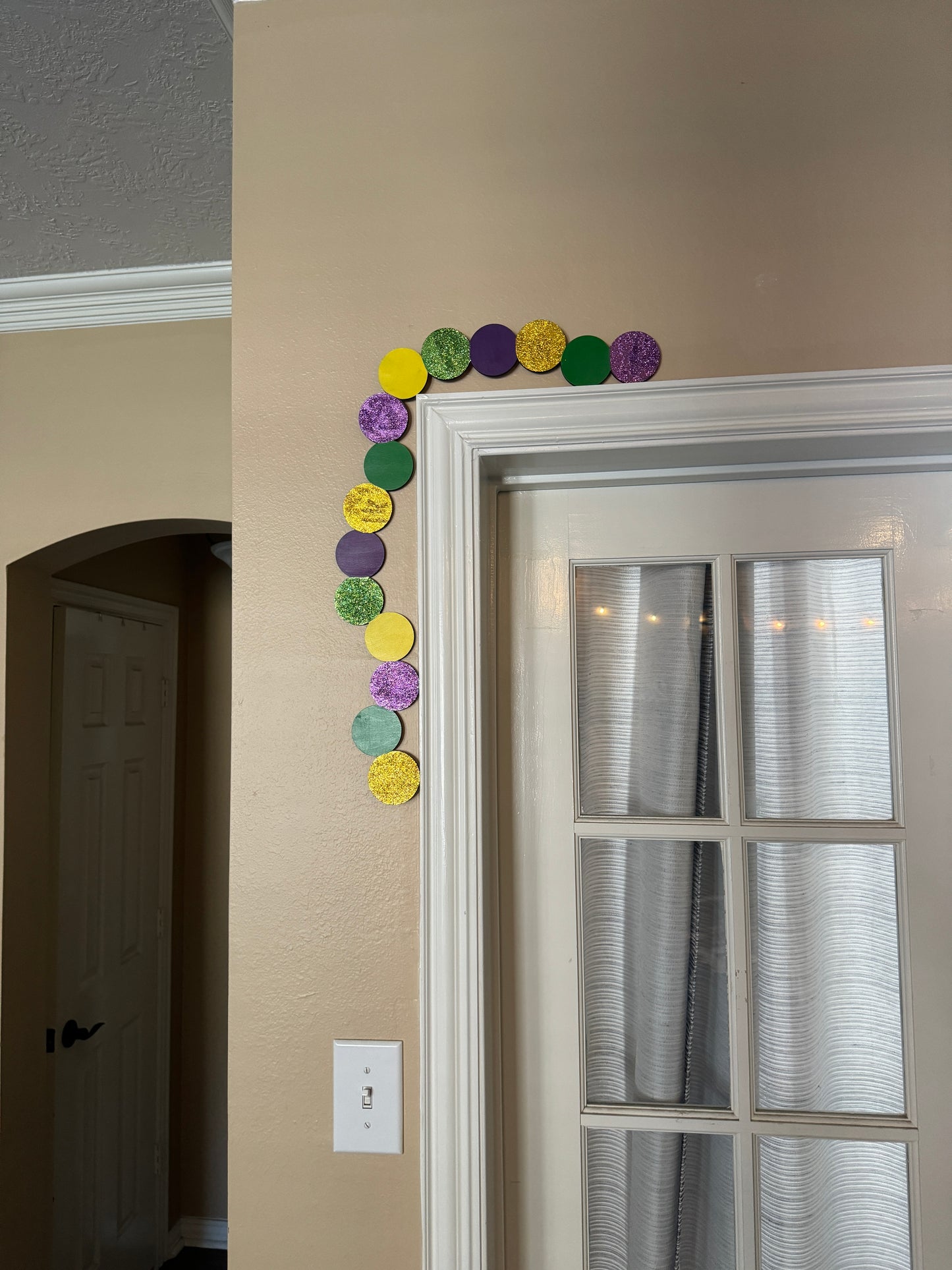 Mardi Gras Beads Door Frame Topper