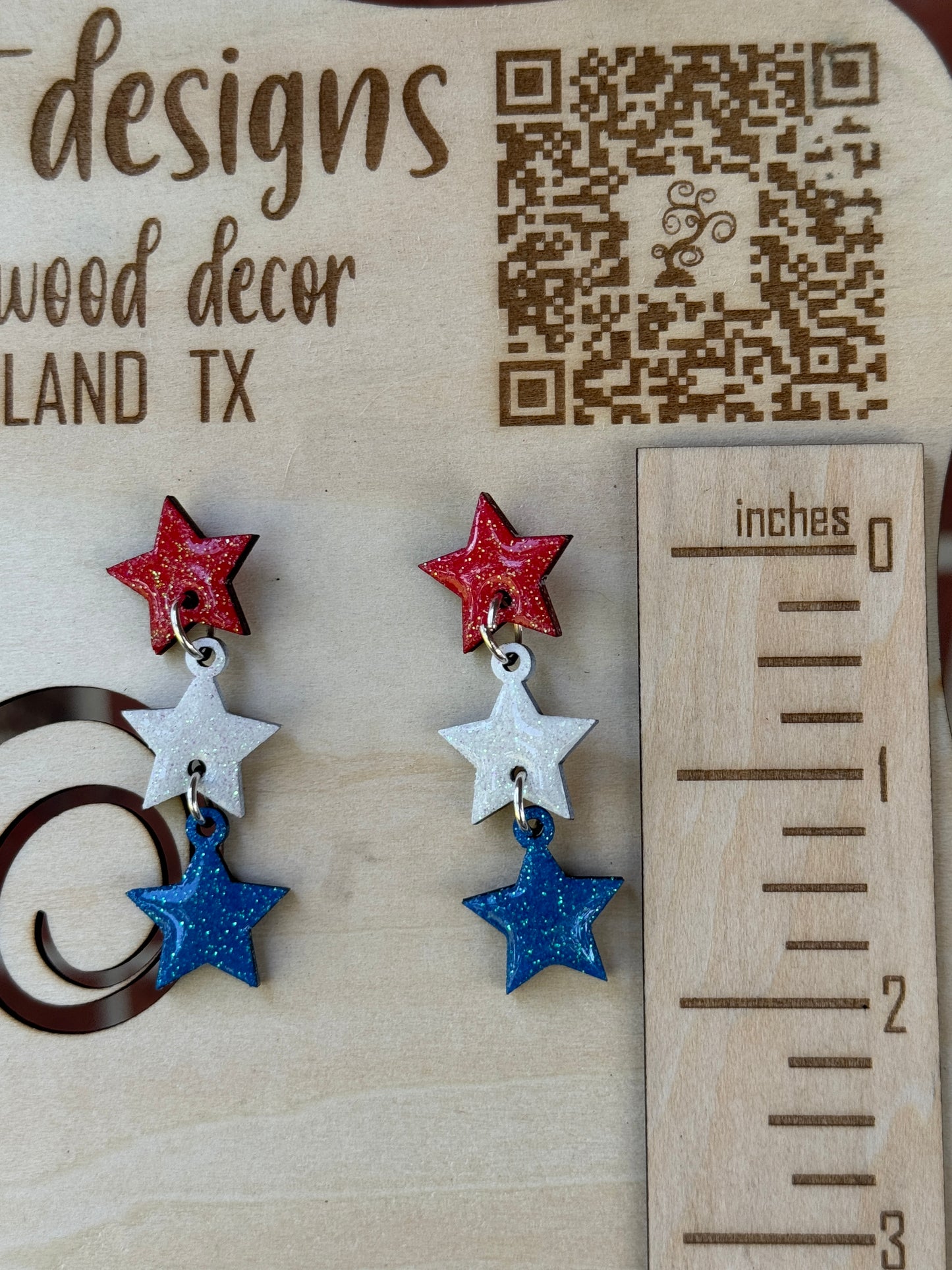 Patriotic Star Earrings