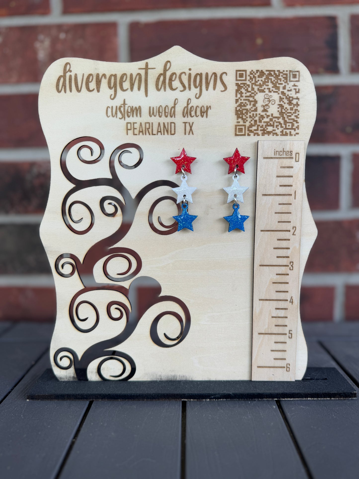 Patriotic Star Earrings