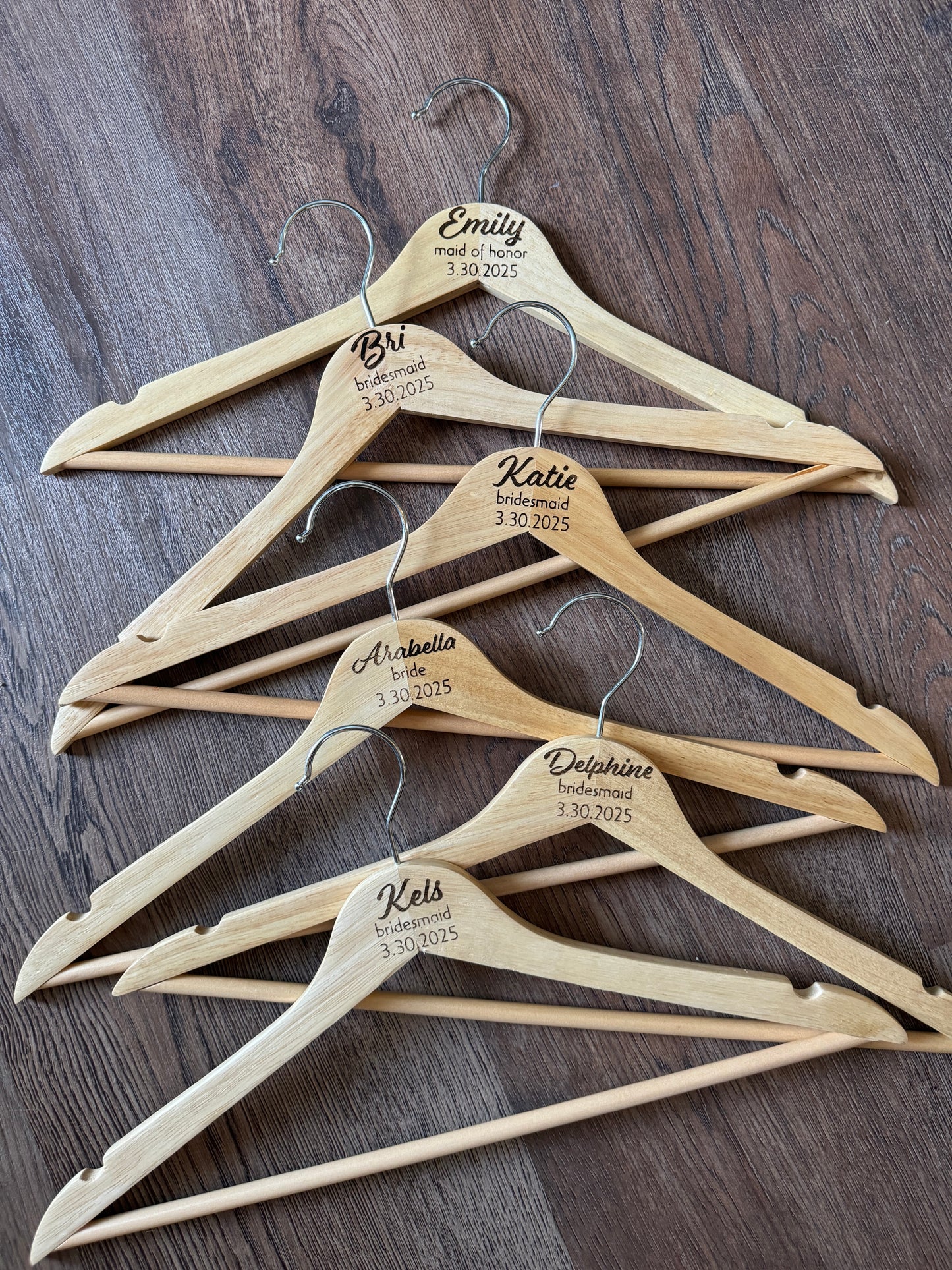 Engraved Wedding Dress Hangers