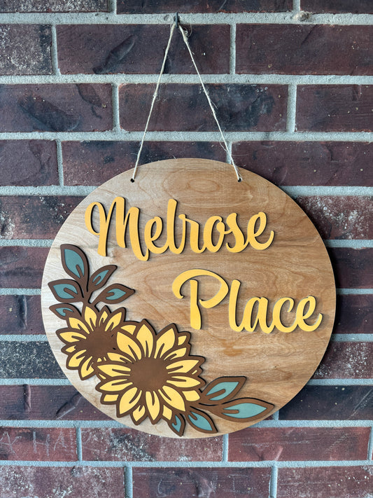 Personalized Sunflower Sign
