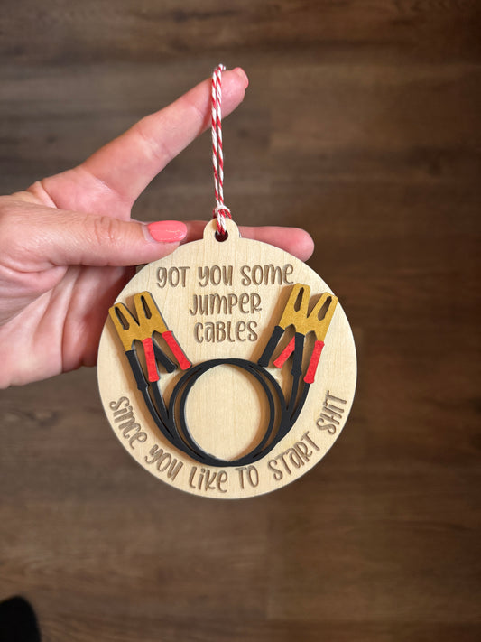 Jumper Cables Ornament