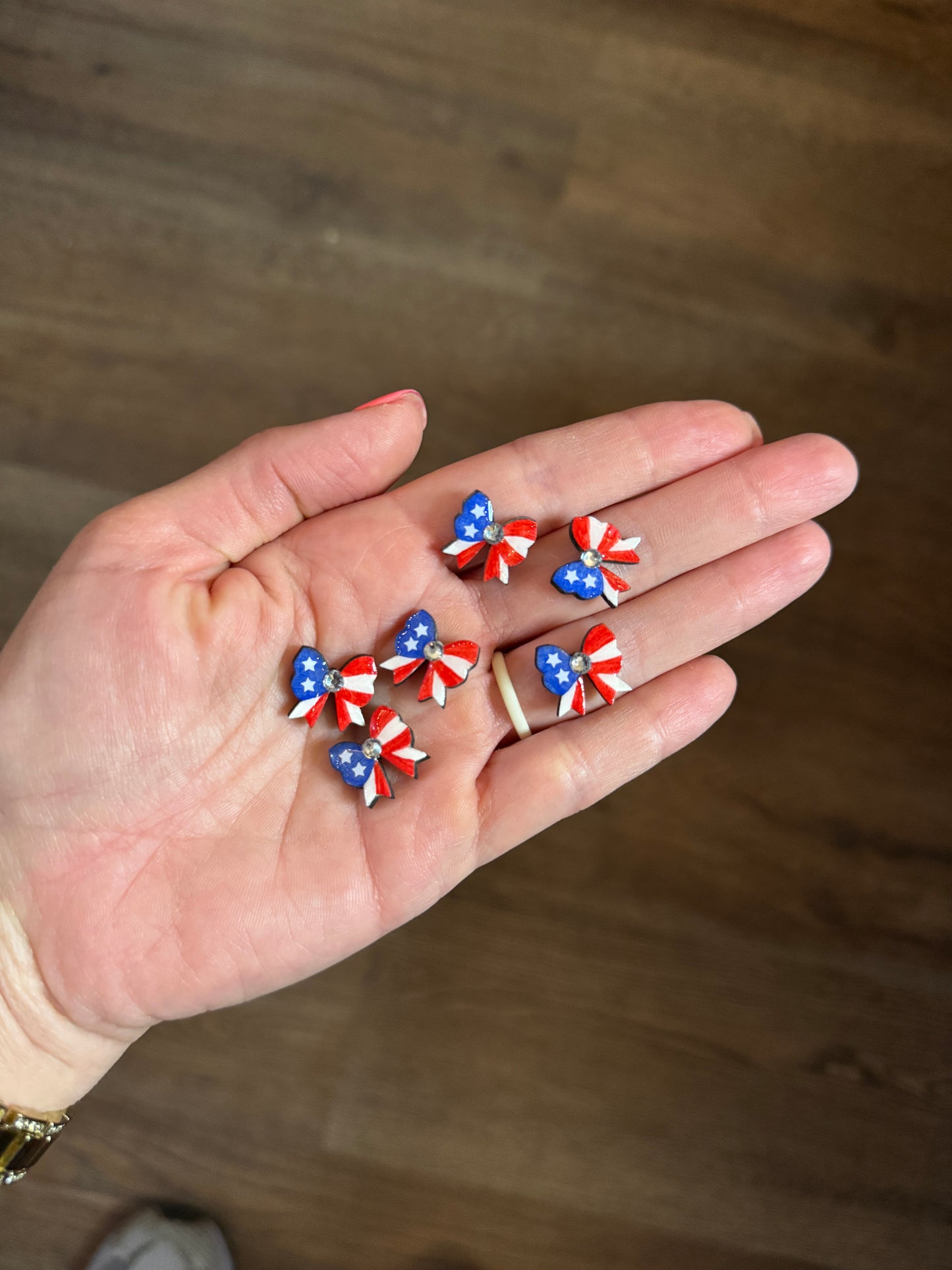 Patriotic Bow Studs