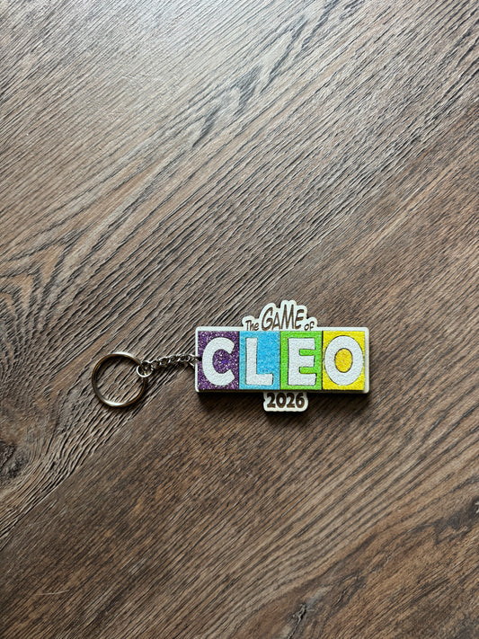Game of Cleo Glittery Keychain/Magnet