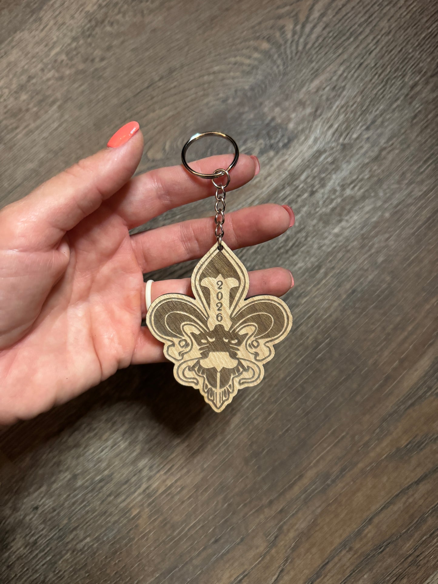 Engraved Iris Keychains