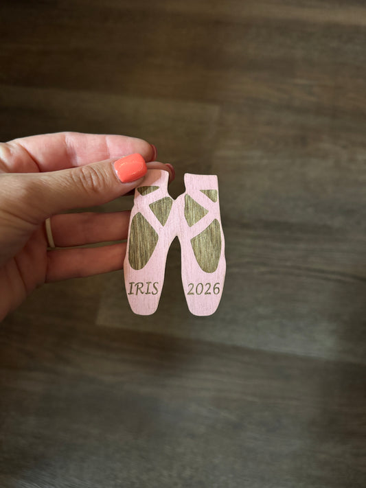 Pink Ballet Slippers Keychain/Magnet