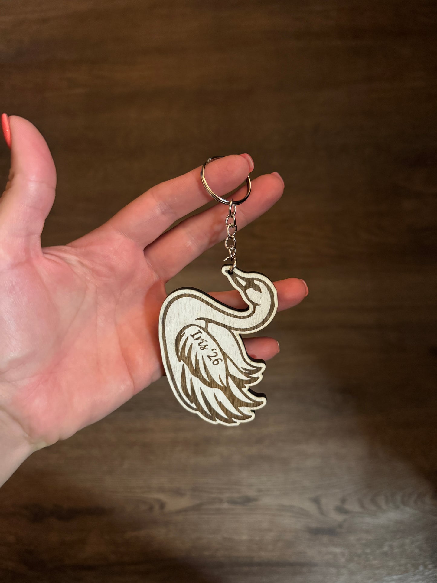 White Swan Keychain/Magnet