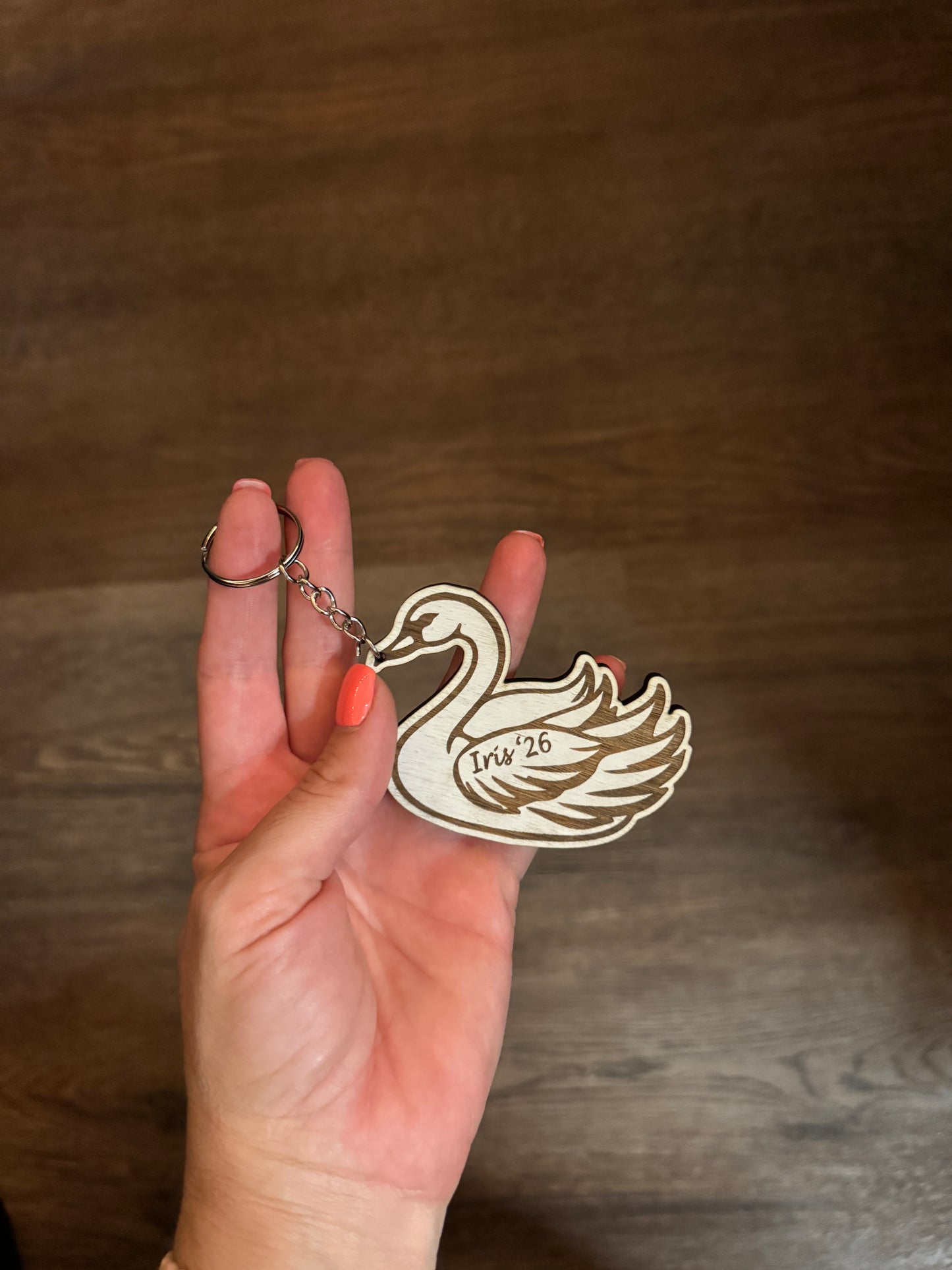 White Swan Keychain/Magnet