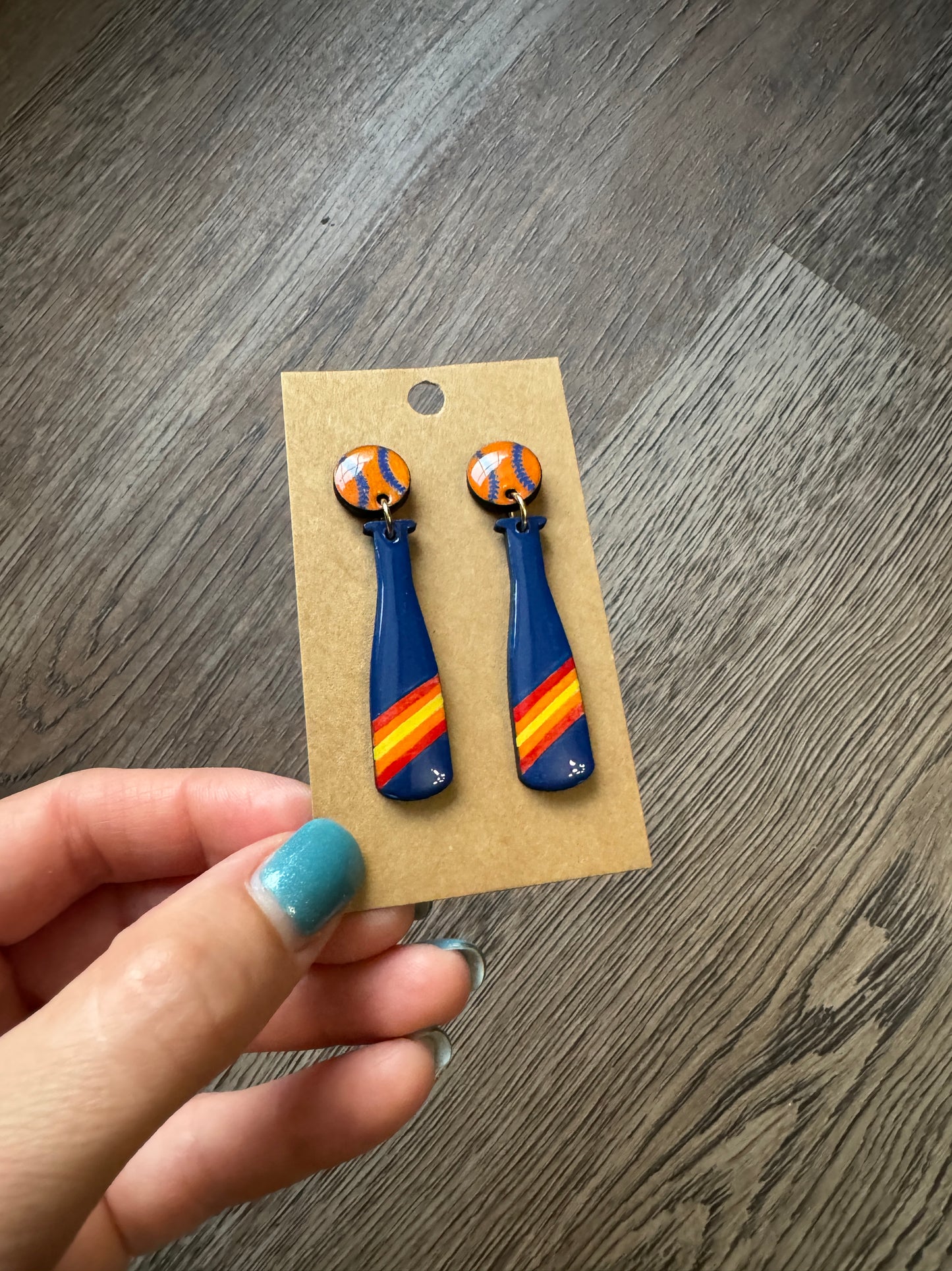 Houston Baseball Earrings