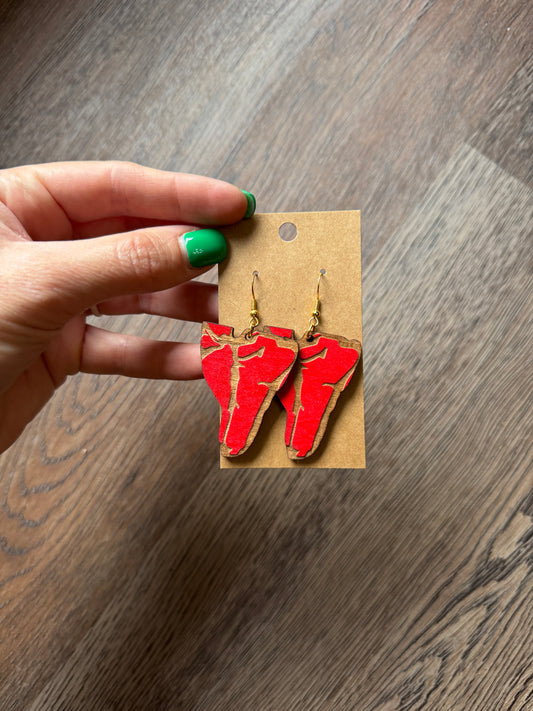 Steak Earrings