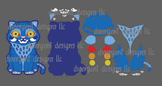 Digital Cut File Derpy Tiger