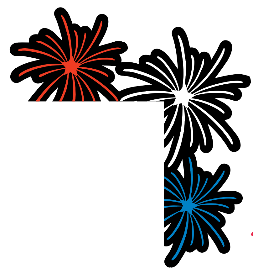 DIY July 4th Fireworks Door Frame Blanks