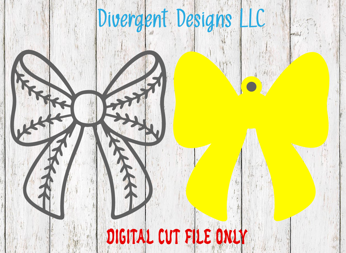 Digital cut file for softball bow