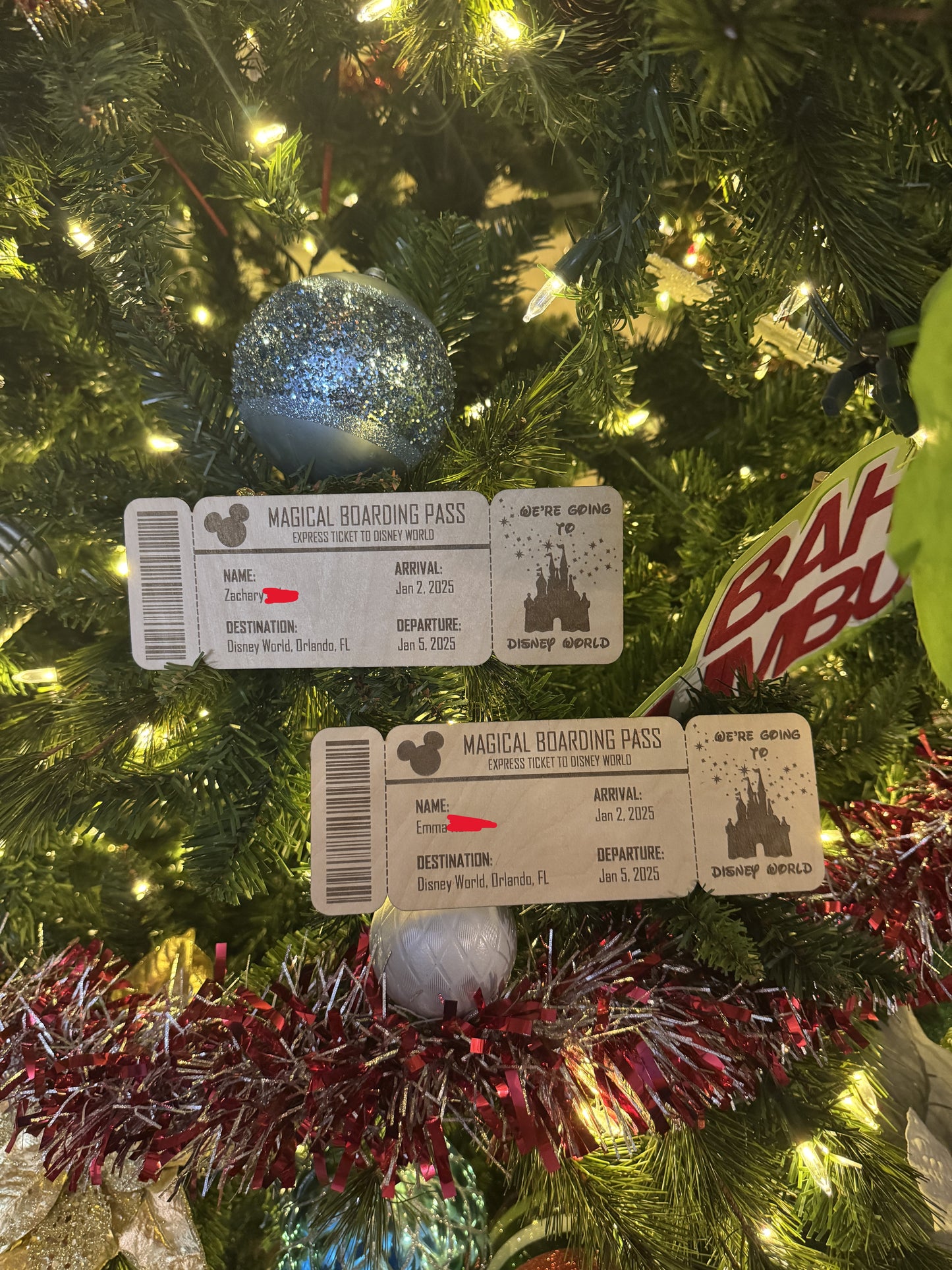 Engraved Personalized Boarding Pass