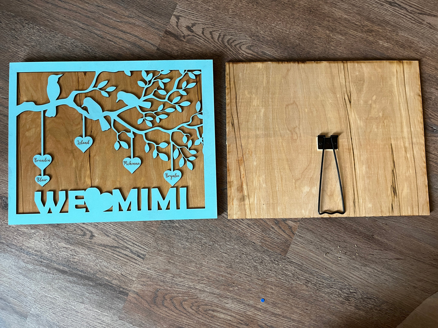 Family Tree with Engraved Hearts