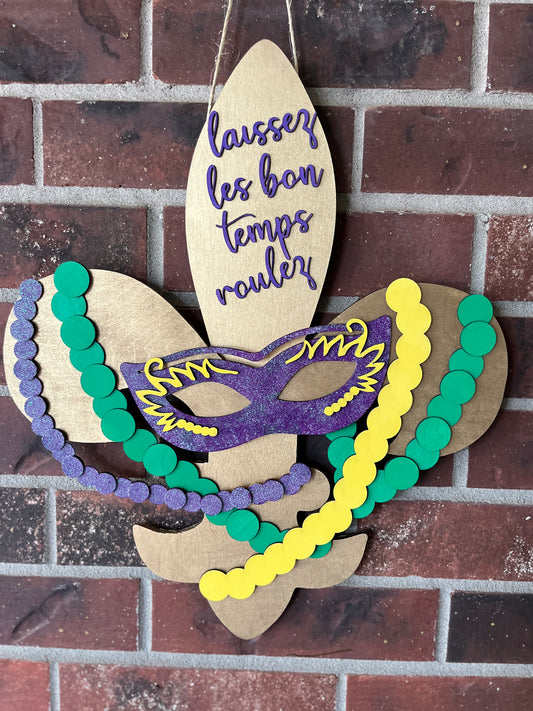 Mardi Gras Door Hanger