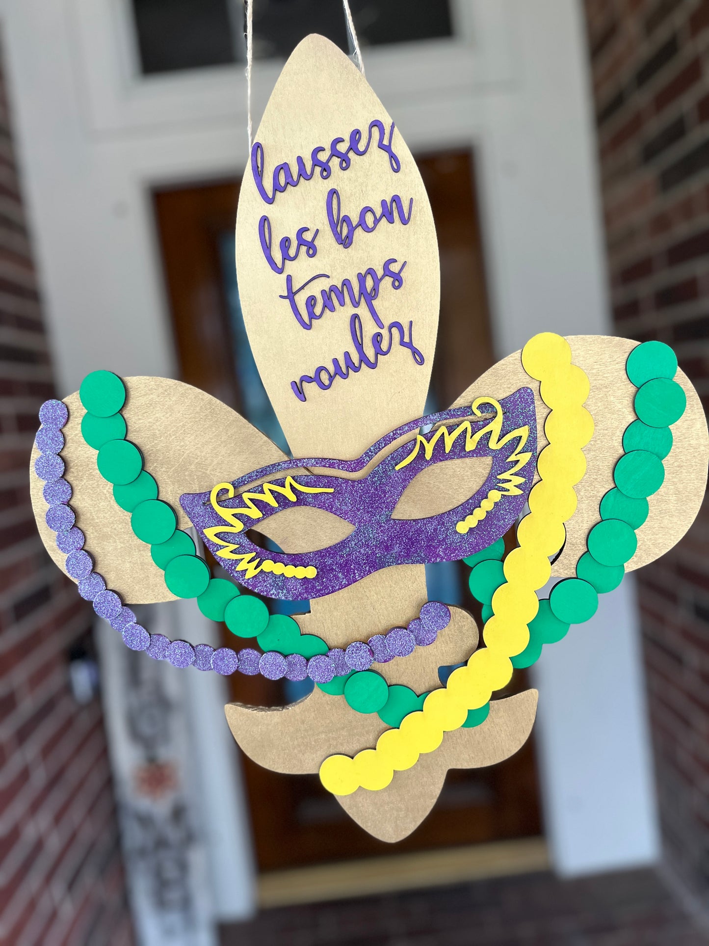 Mardi Gras Door Hanger