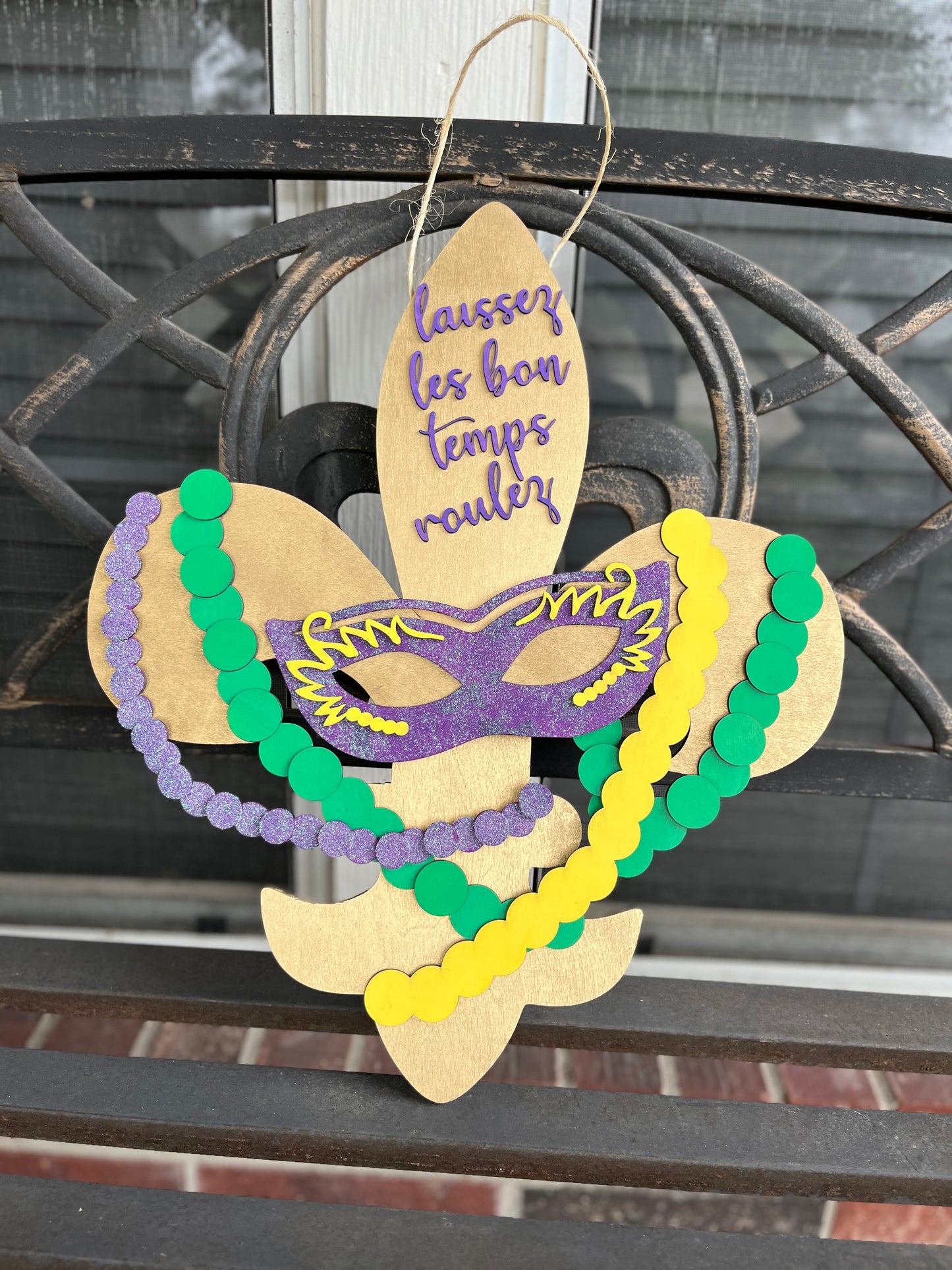Mardi Gras Door Hanger