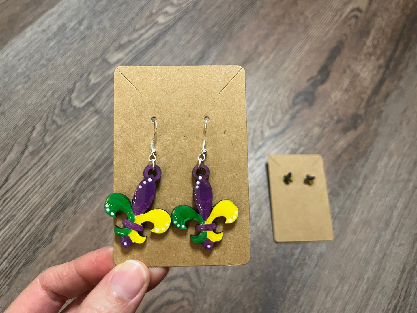 Mardi Gras Fleur de Lis Earrings