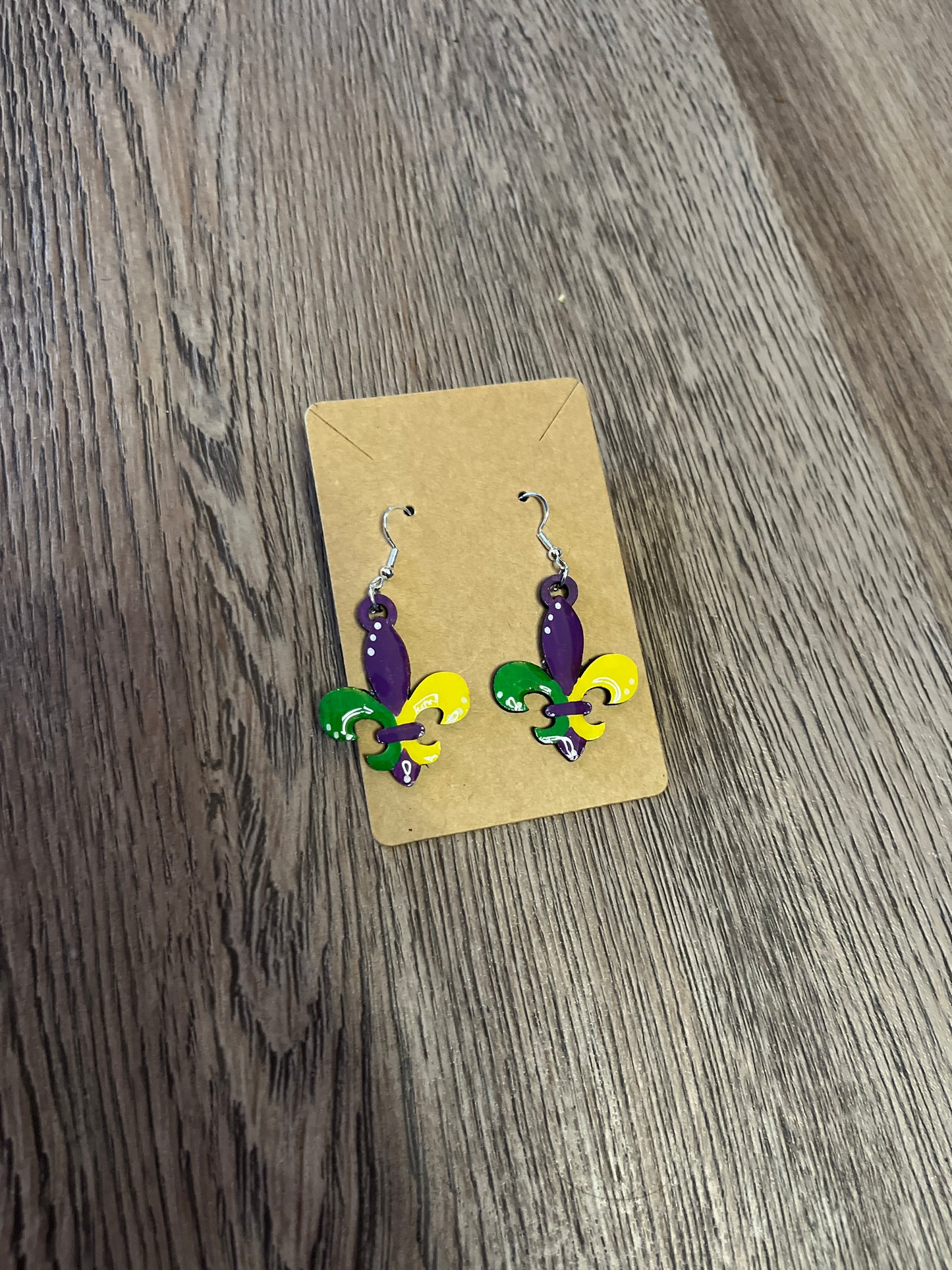 Mardi Gras Fleur de Lis Earrings
