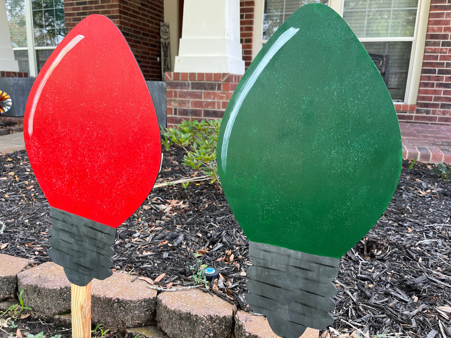 Personalized Christmas Bulb Yard Sign