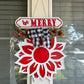 Be Merry Poinsettia Door Hanger