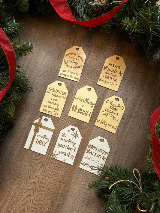 Engraved Christmas Gift Tags