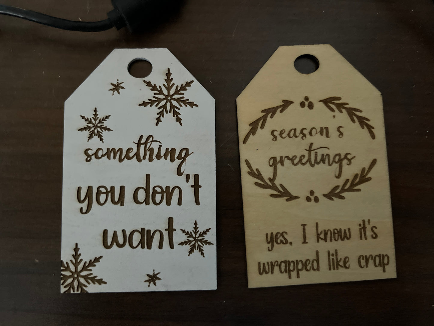 Engraved Christmas Gift Tags