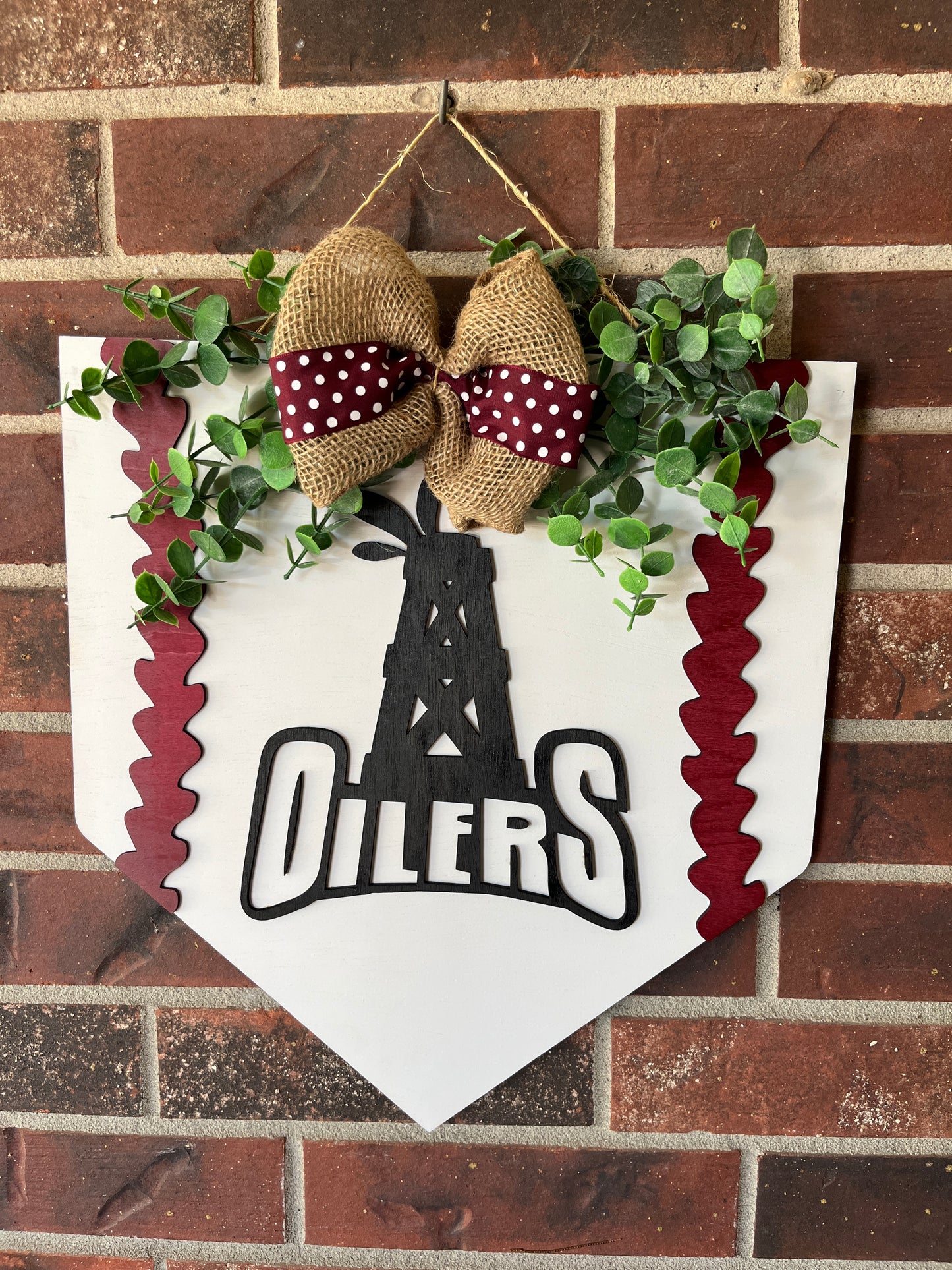 Pearland Oilers Baseball Door Hanger