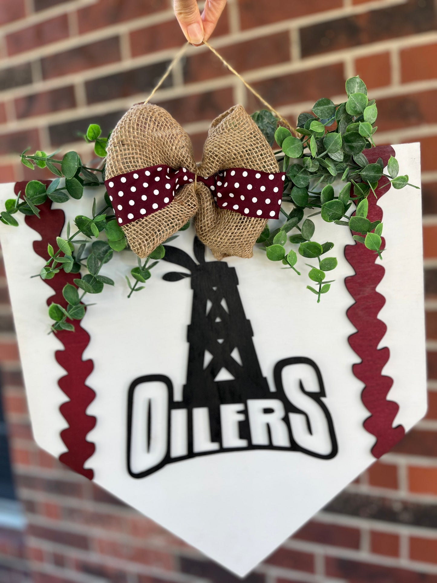 Pearland Oilers Baseball Door Hanger