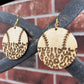 Leopard Baseball Earrings