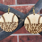 Leopard Baseball Earrings