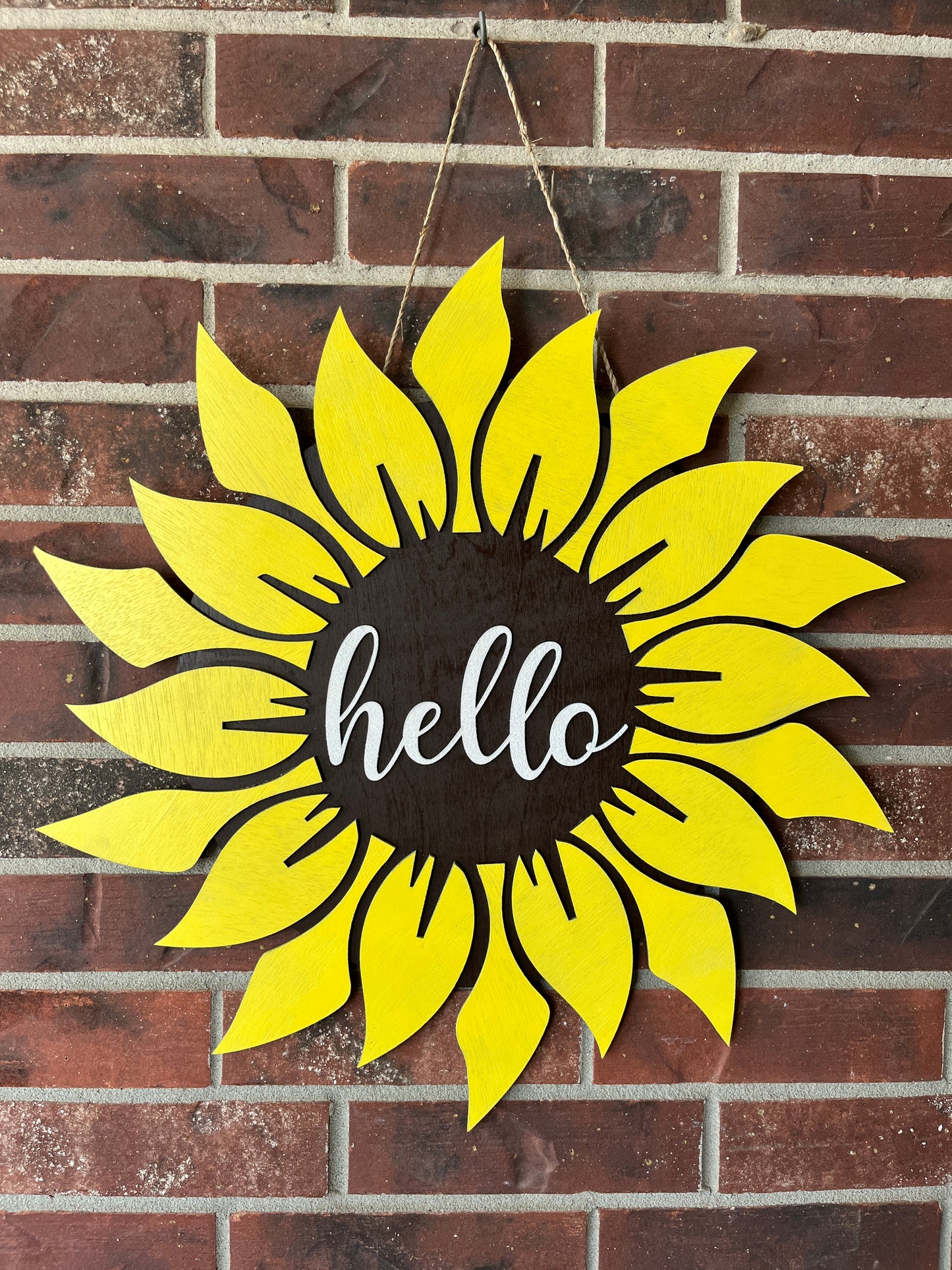 Digital Cut File for Sunflower Door Hanger