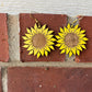 2" sunflower earrings