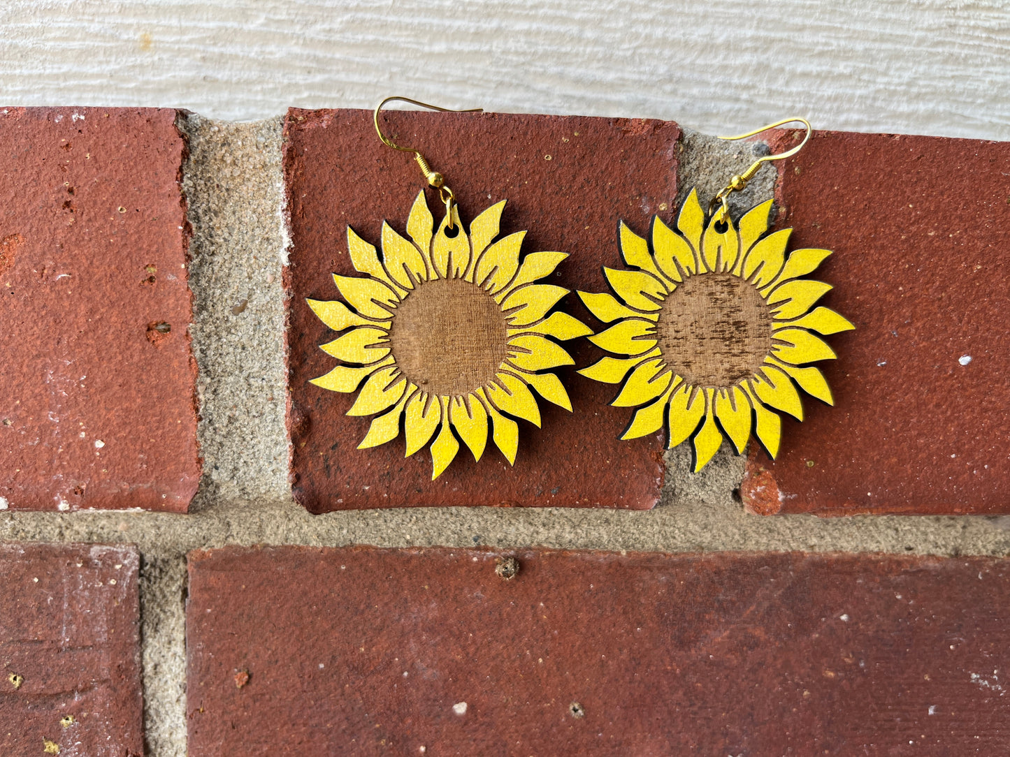 2" sunflower earrings