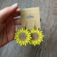 2" sunflower earrings