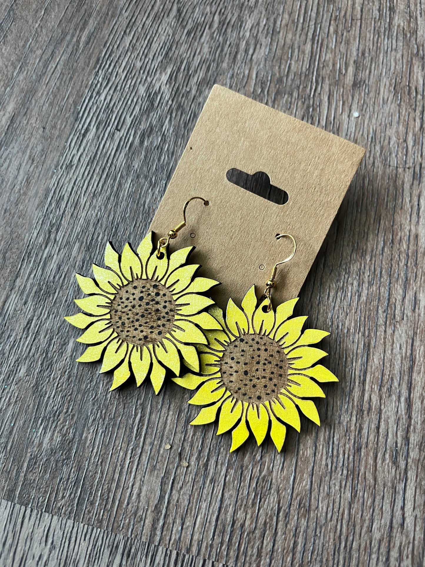 2" sunflower earrings