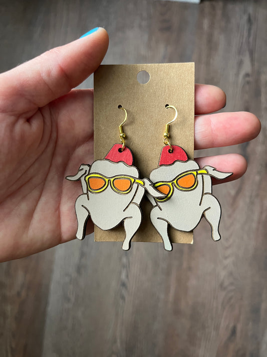 Friends Thanksgiving Turkey Earrings