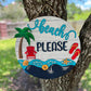 Beach Please Summer Door Hanger