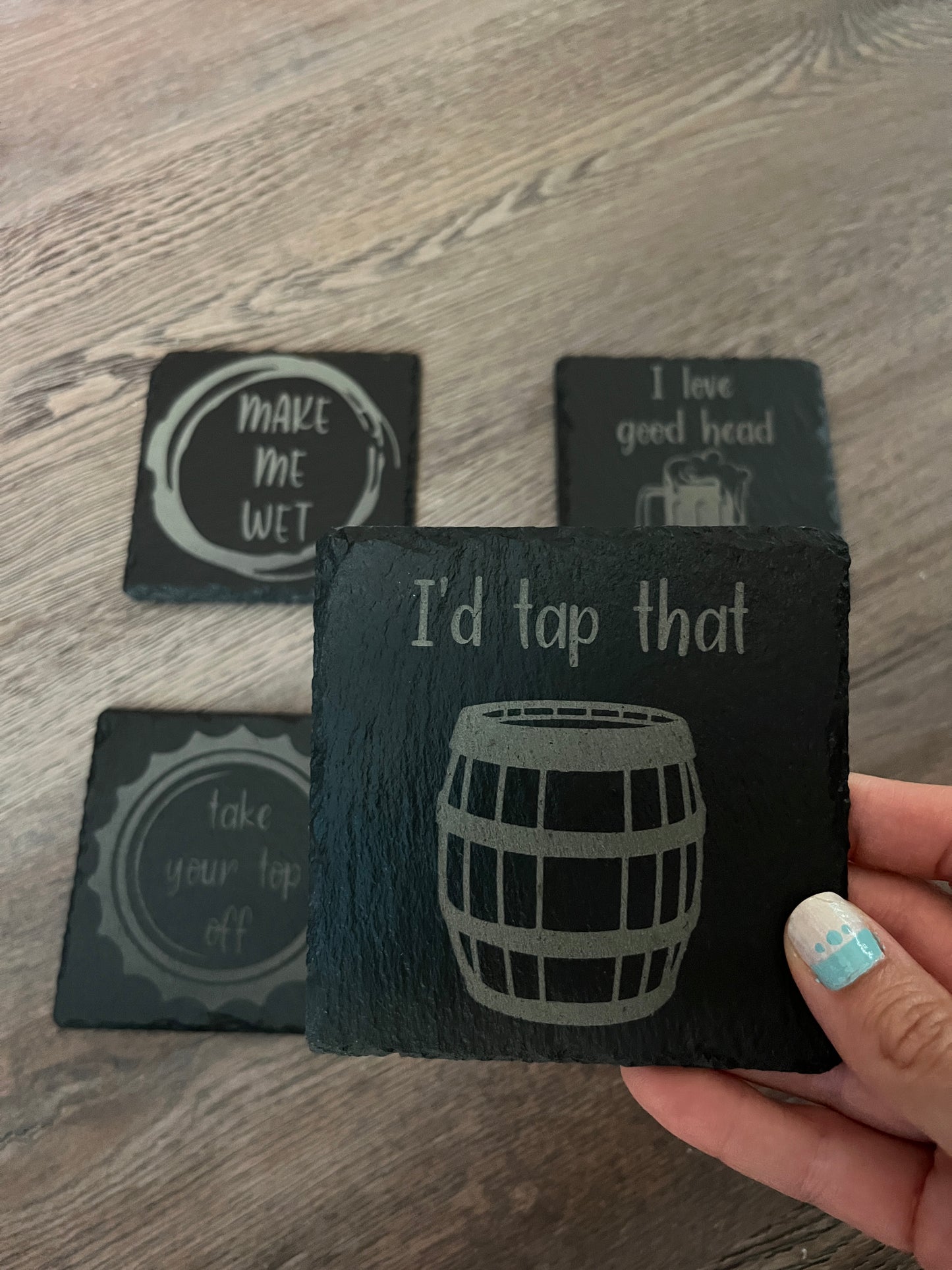 Engraved Funny Slate Coasters